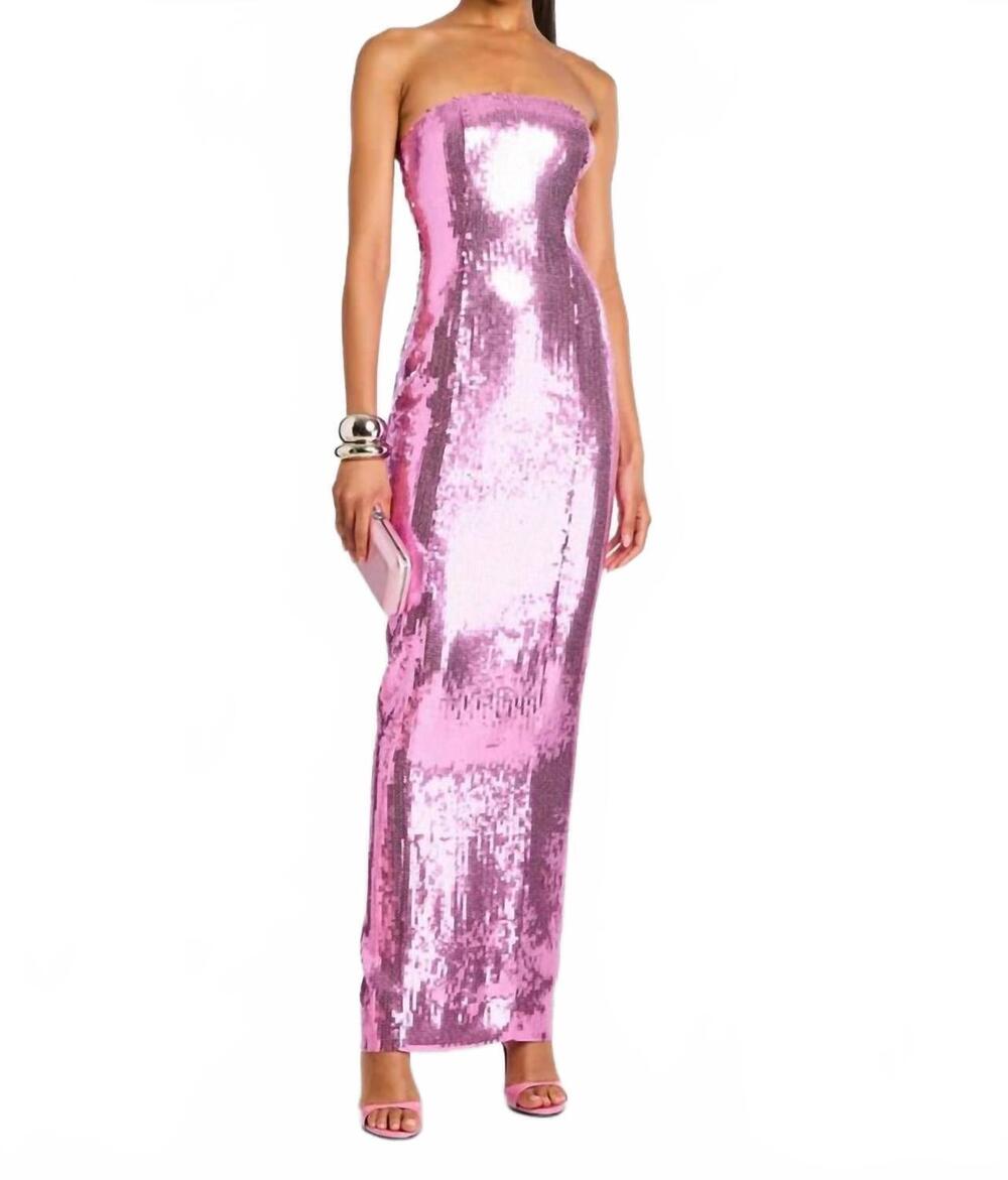 NEW RETROFETE ember sequin dress in pink